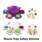 3-in-1 Octopus Fidget Spinner – Face-Changing Pop-It Sensory Toy for Stress Relief