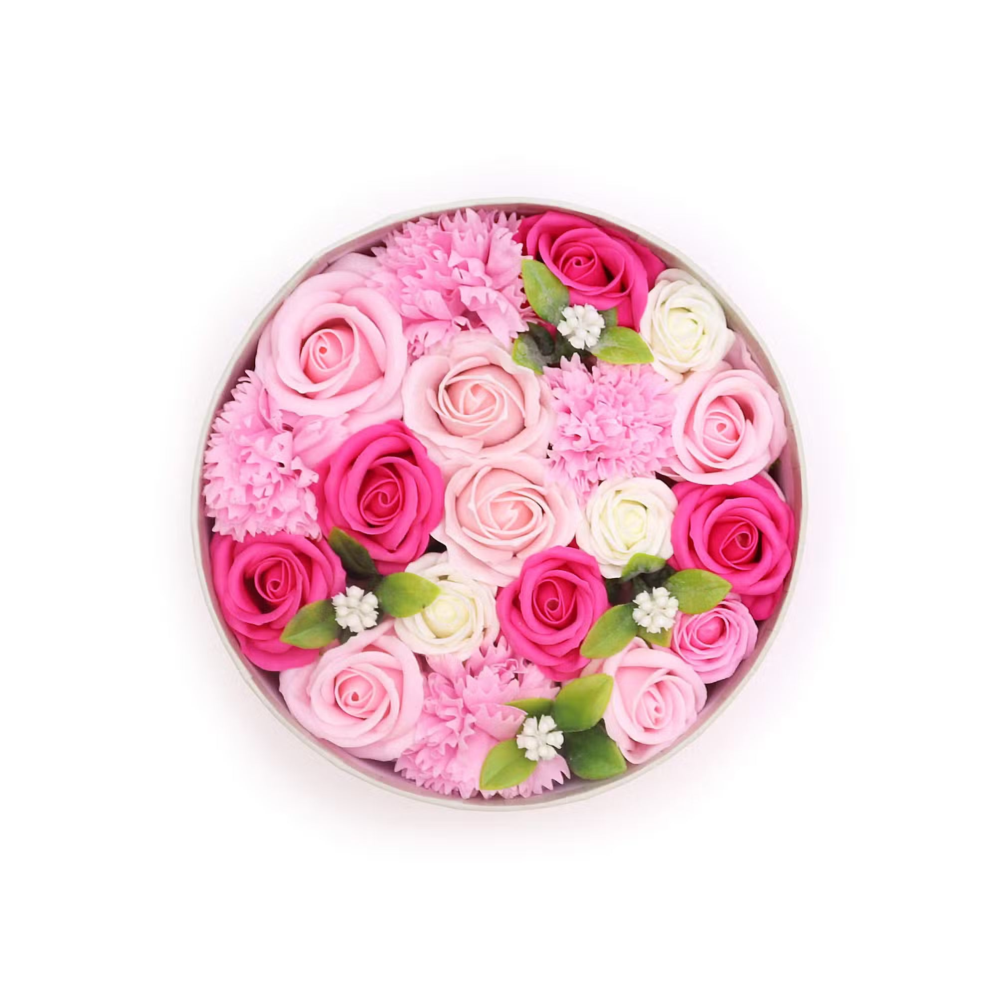 Round Box - Baby Blessings - Pinks Soap Flower Gift Boxes