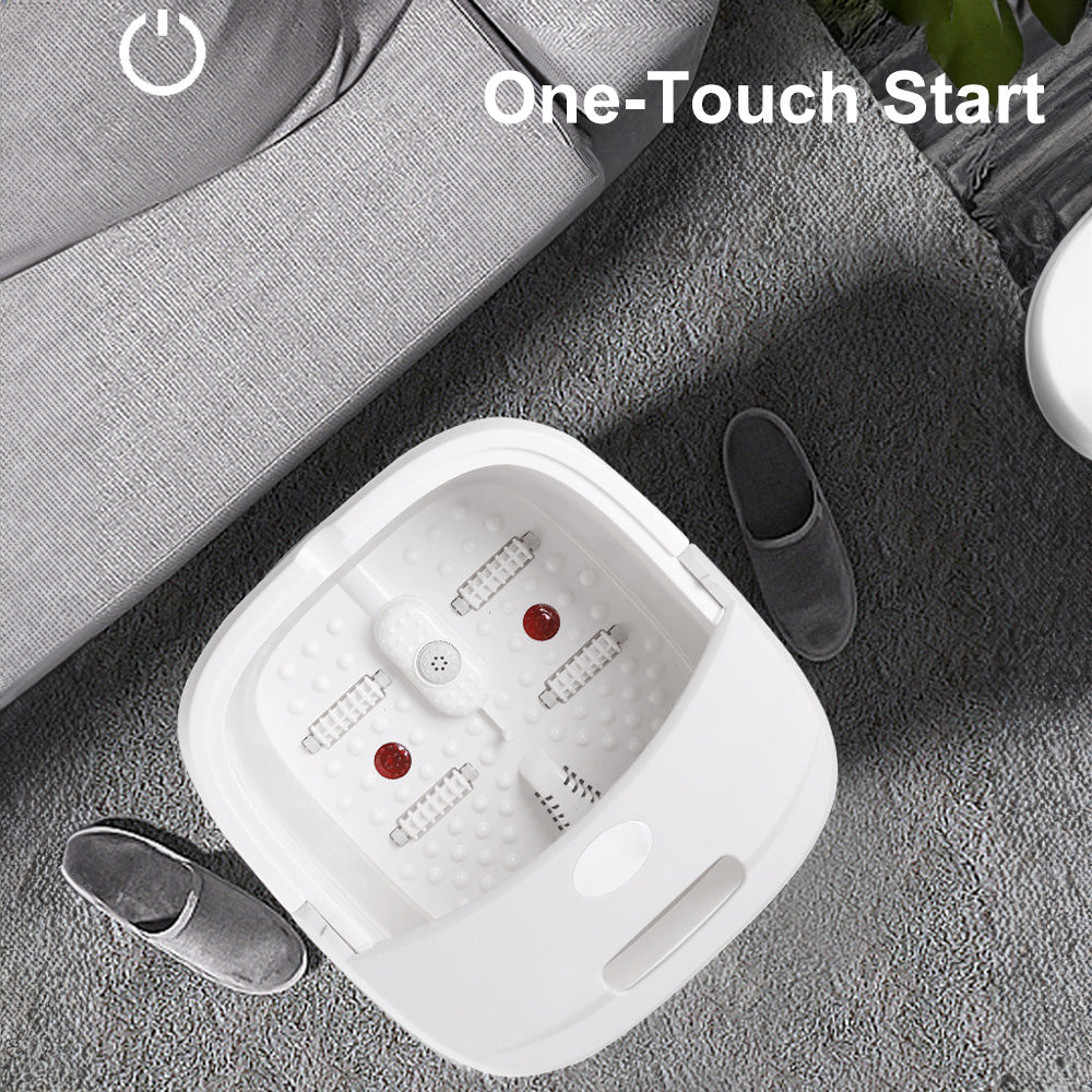 Foldable Electric Foot Spa Massager - Portable Thermostatic Heat & Deep Tissue Massage Tub for Stress Relief and Circulation Foot spa