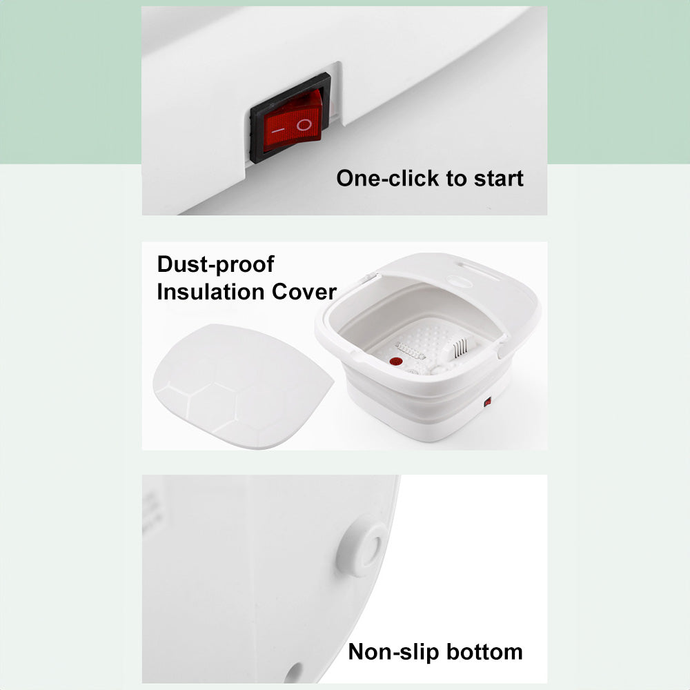 Foldable Electric Foot Spa Massager - Portable Thermostatic Heat & Deep Tissue Massage Tub for Stress Relief and Circulation Foot spa