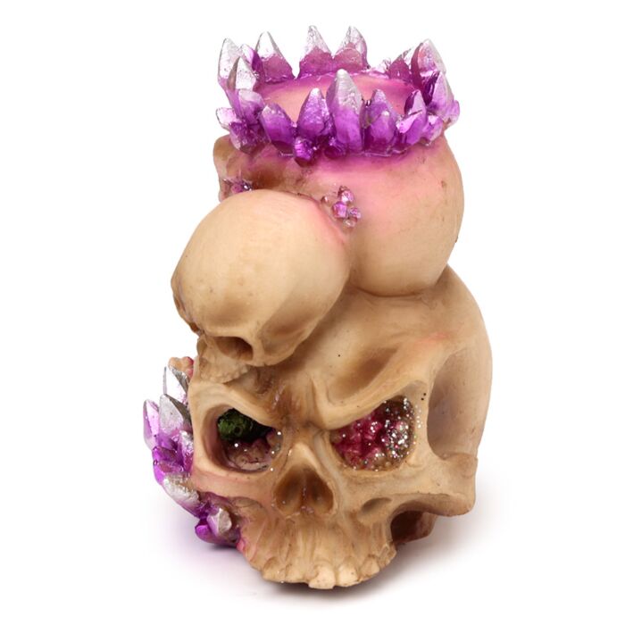 Tea Light Candle Holder - Elements Baby Dragon Crystal Skull Cave Tea light holder