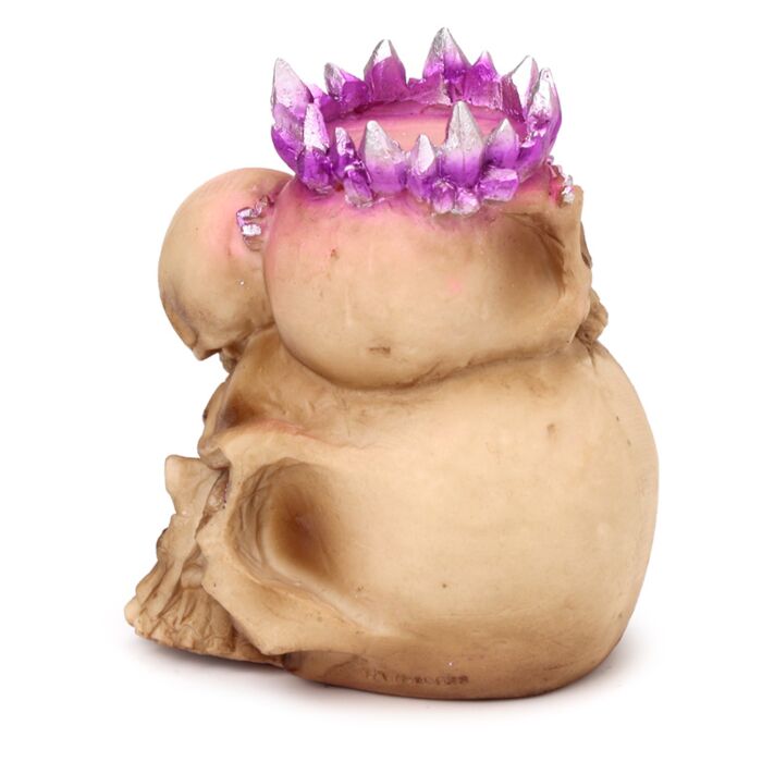 Tea Light Candle Holder - Elements Baby Dragon Crystal Skull Cave Tea light holder