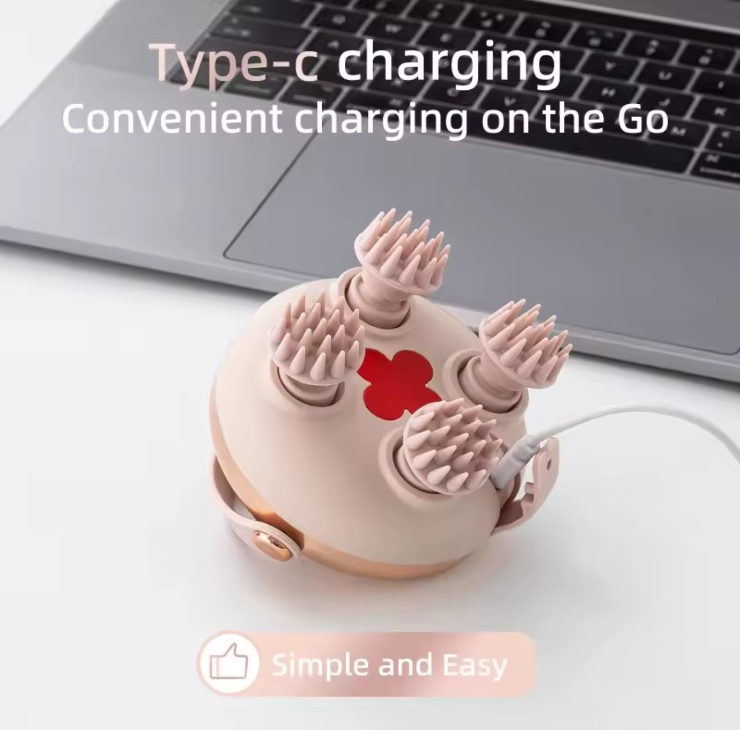 Rechargeable Waterproof Head & Body Massager – Scalp Stress Relief Handheld Massage Instrument Massager