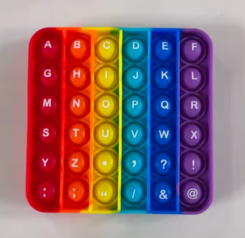 Big Rainbow Pop-It: Numbers & Shapes Edition! 🌈 Educational Fidget Toy for Tactile Learning and ADHD/Autism Support Letters Sensory