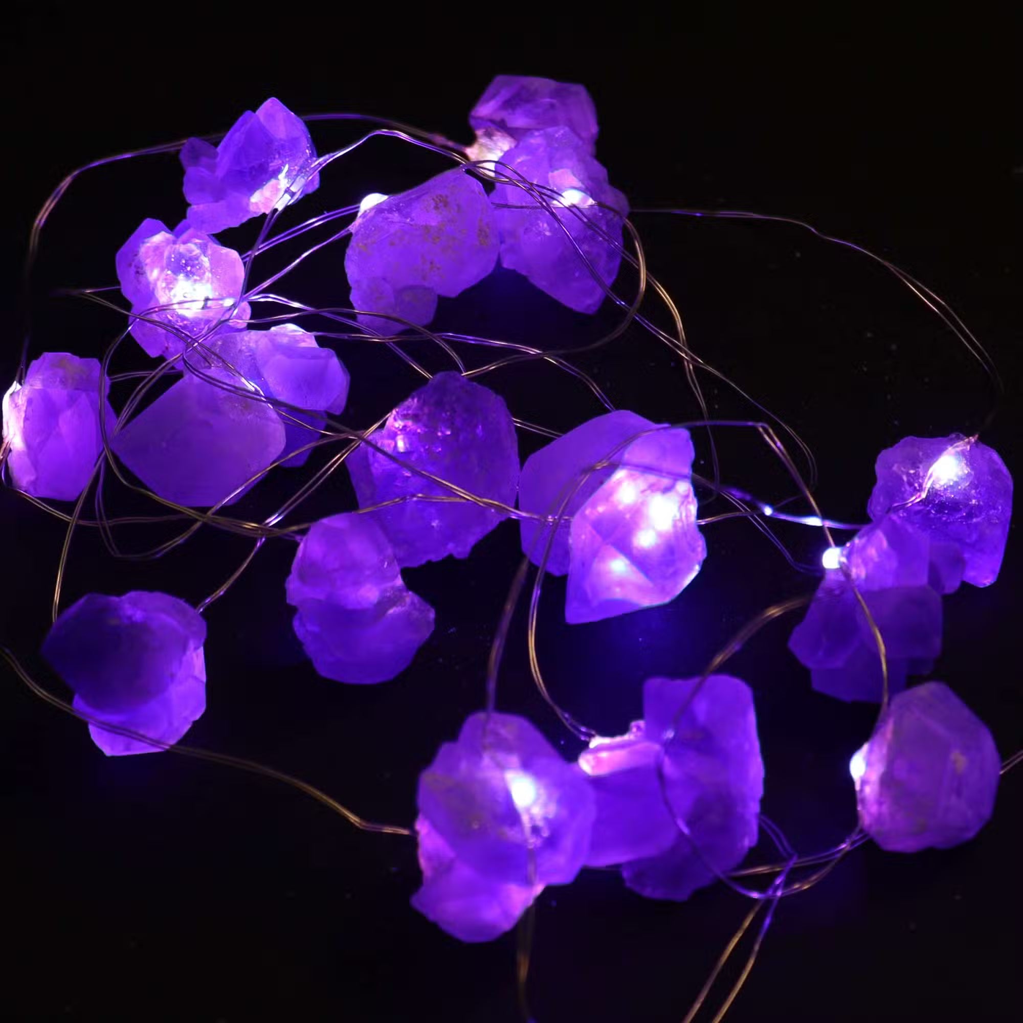 Gemstone Enchantment Lights - Amethyst Gemstones