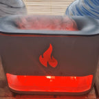 White Blaze Aroma Diffuser - Himalayan Salt Chamber - USB-C - Flame Effect (Salt included) Aroma Diffusers