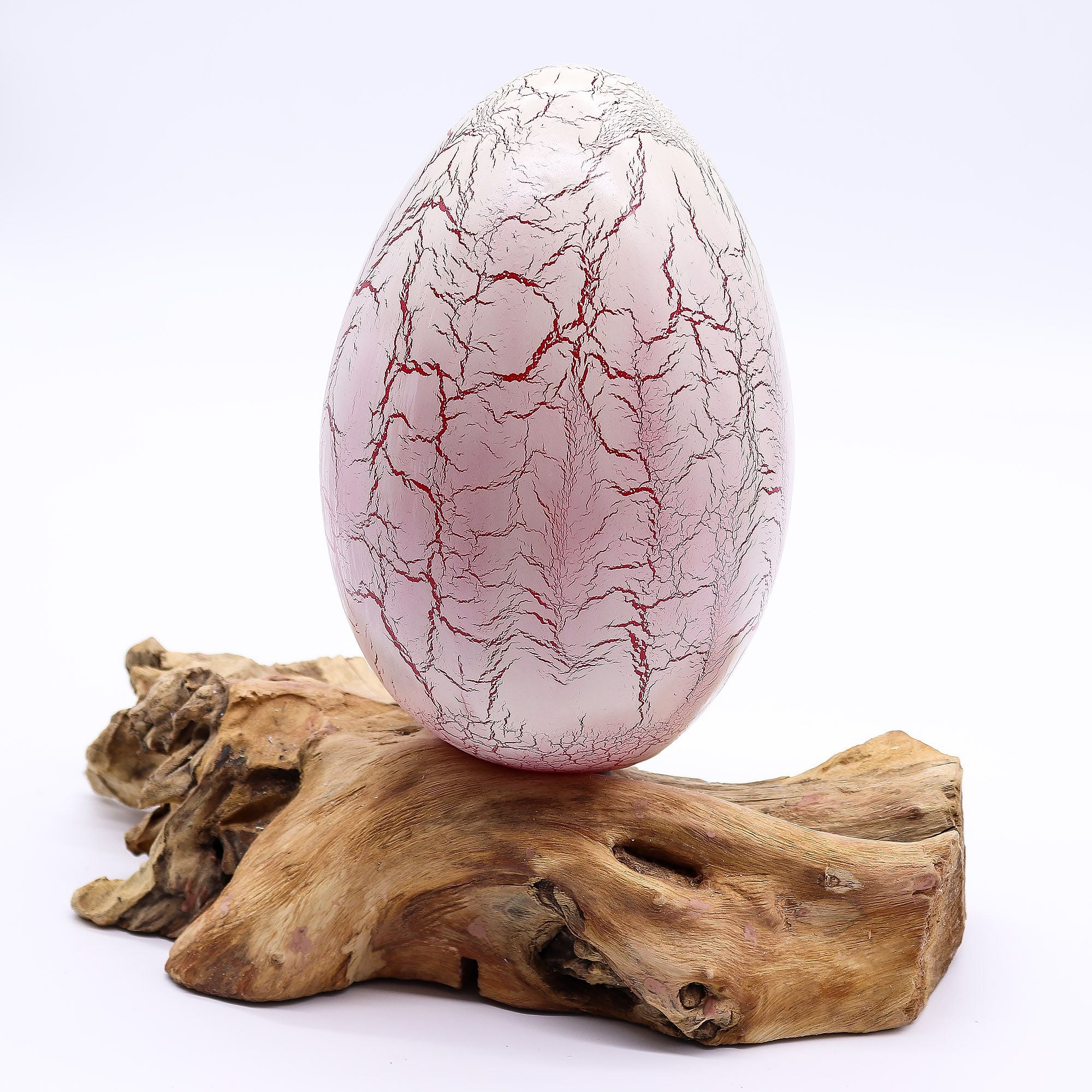 DriftGlow Lamp Crackle Fire Egg Shade - Orange DriftGlow Lamps