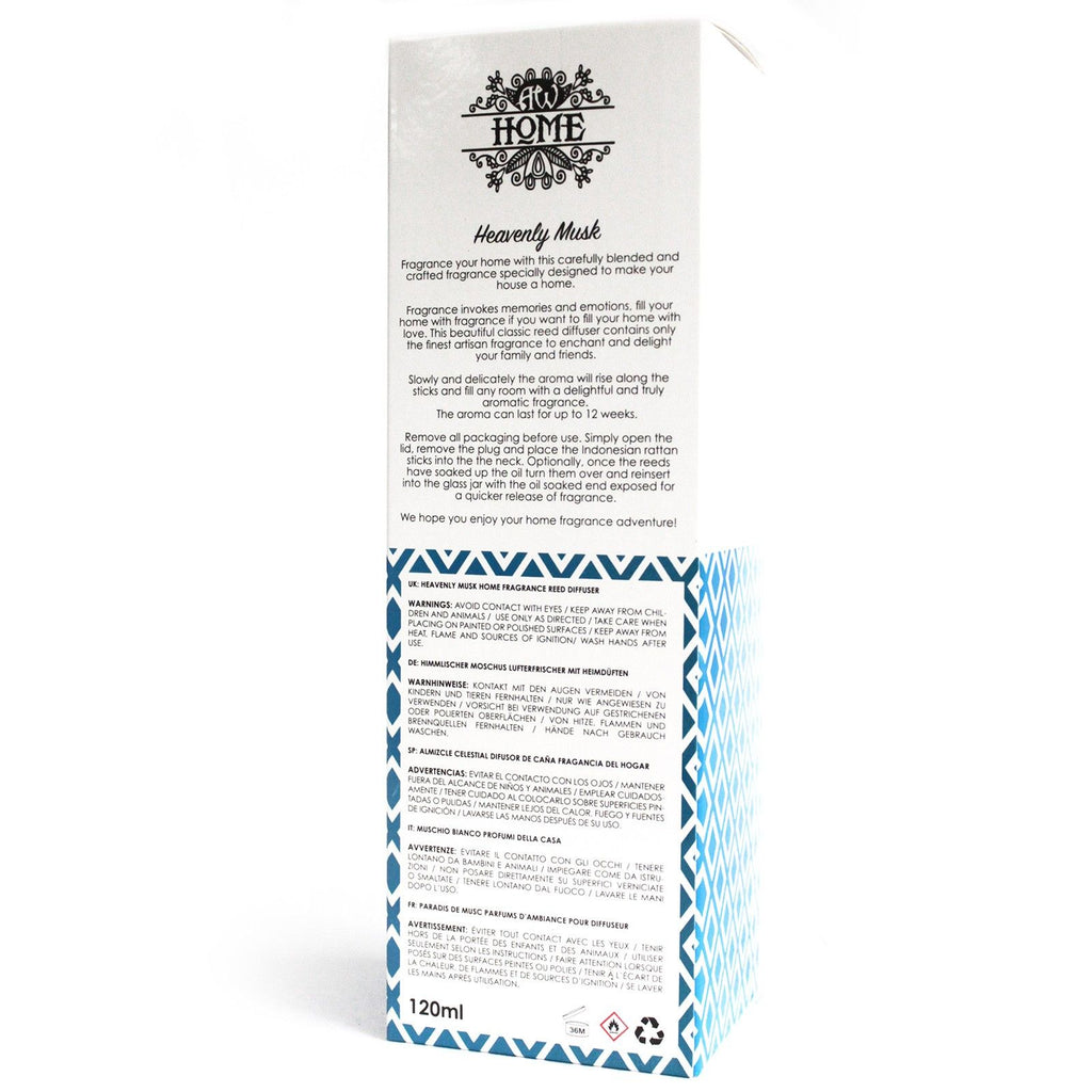120ml Reed Diffuser - Heavenly Musk Home Fragrance Reed Diffusers - 120ml