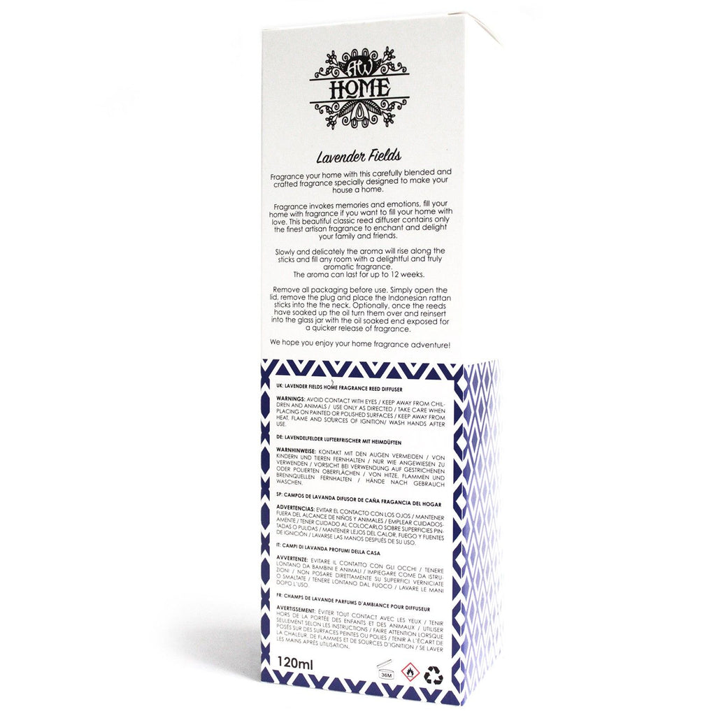 120ml Reed Diffuser - Lavender Fields Home Fragrance Reed Diffusers - 120ml