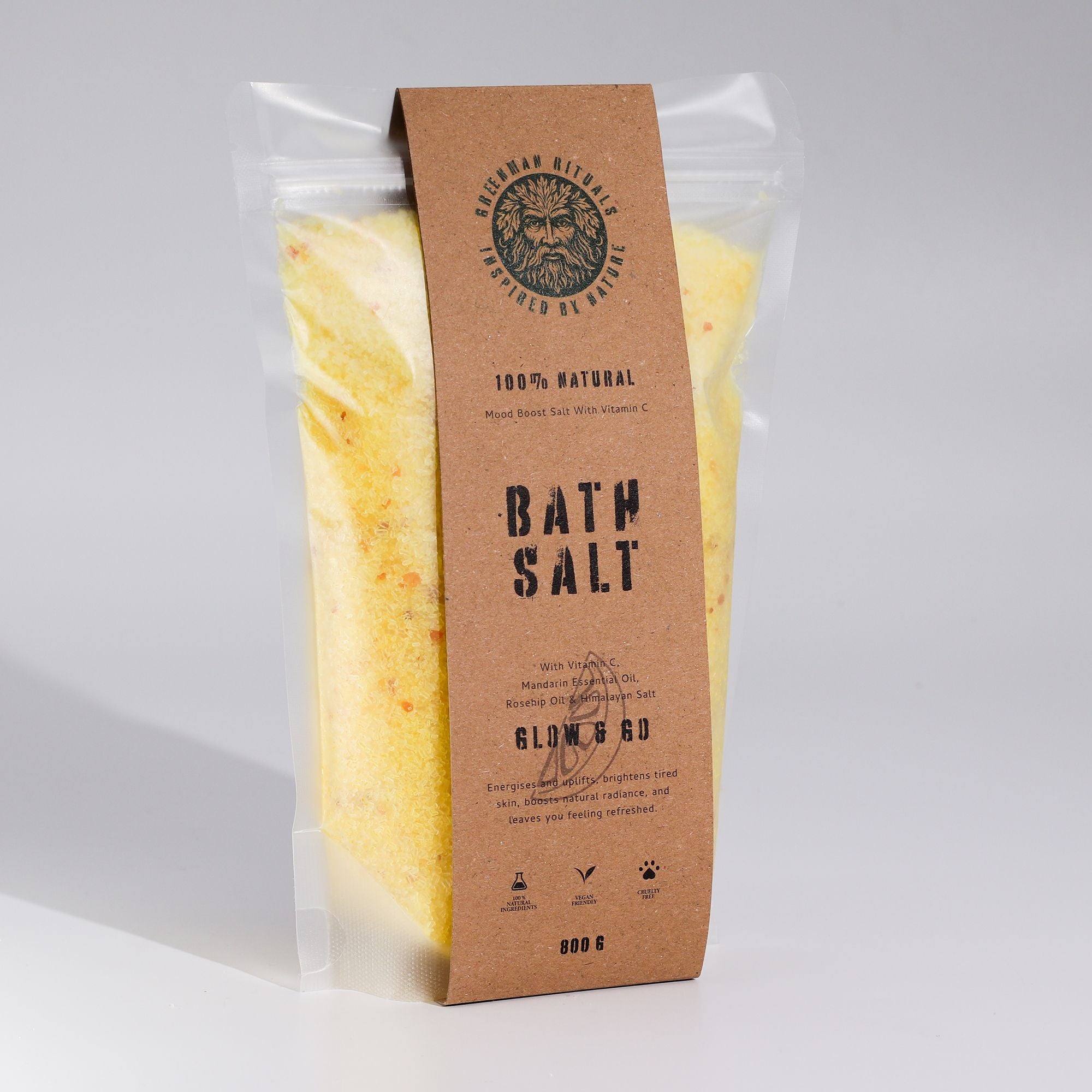 Greenman Rituals Vitamin C & Mandarin Epsom Bath Salt – Glow & Go Greenman Rituals Bath Salts