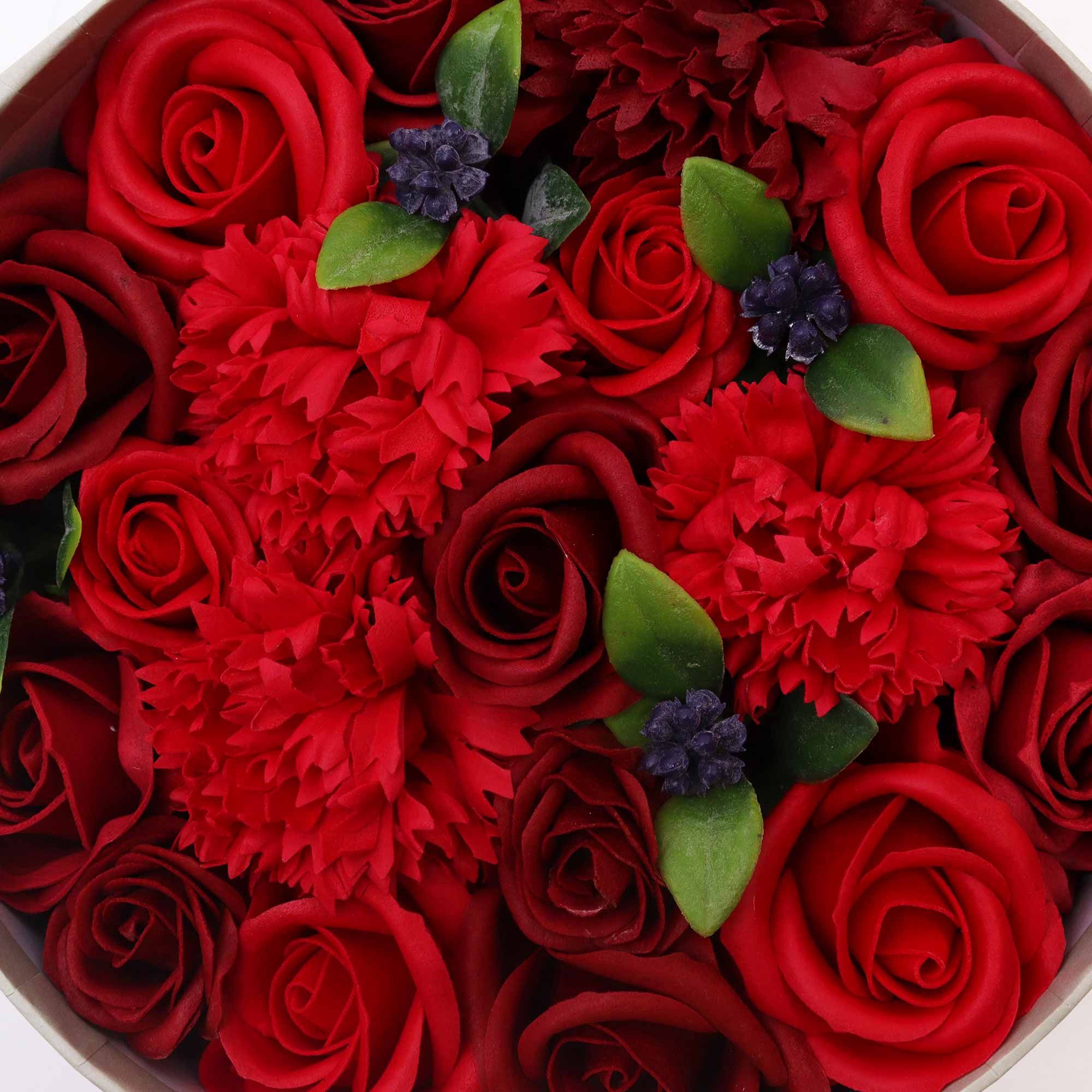 Round Box - Classic Red Roses Soap Flower Gift Boxes