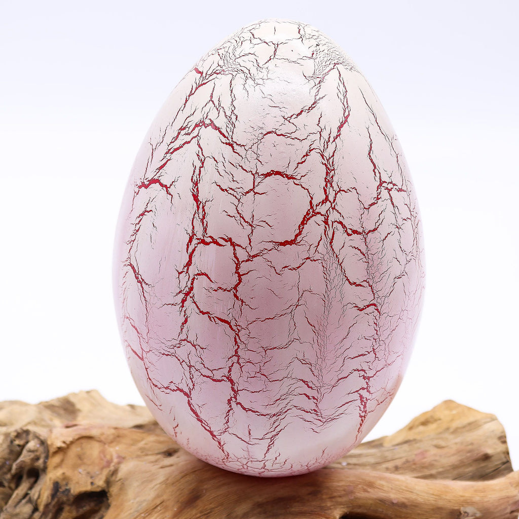 DriftGlow Lamp Crackle Fire Egg Shade - Orange DriftGlow Lamps