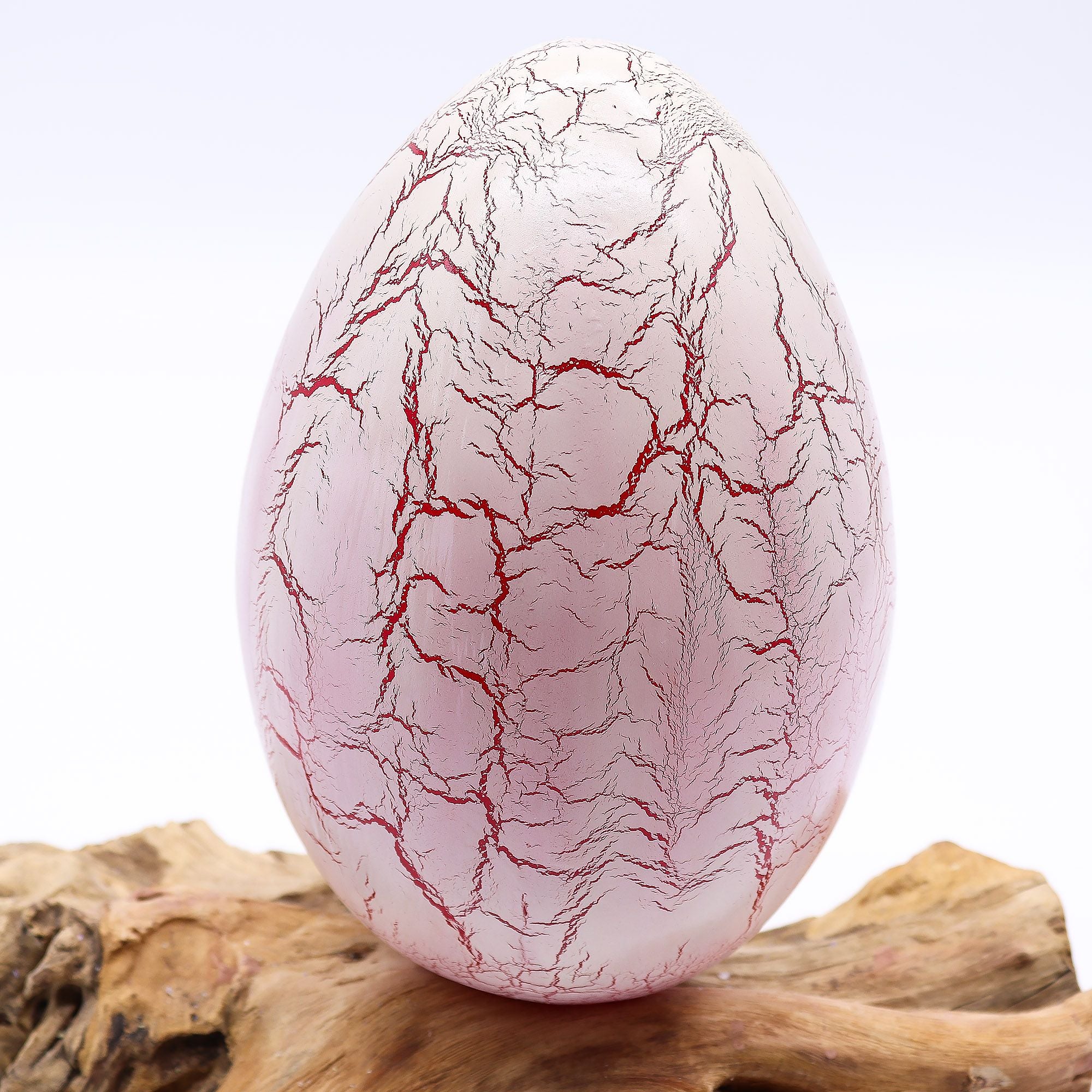 DriftGlow Lamp Crackle Fire Egg Shade - Orange DriftGlow Lamps