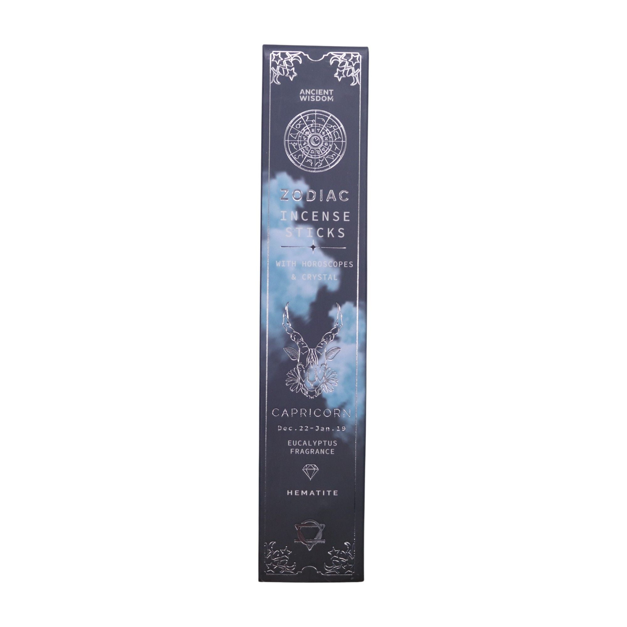 Eucalyptus Zodiac Gemstone Crystal Incense - Capricorn Zodiac Crystal Scents Incense