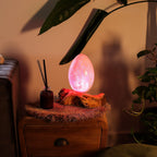 DriftGlow Lamp Crackle Fire Egg Shade - Orange DriftGlow Lamps