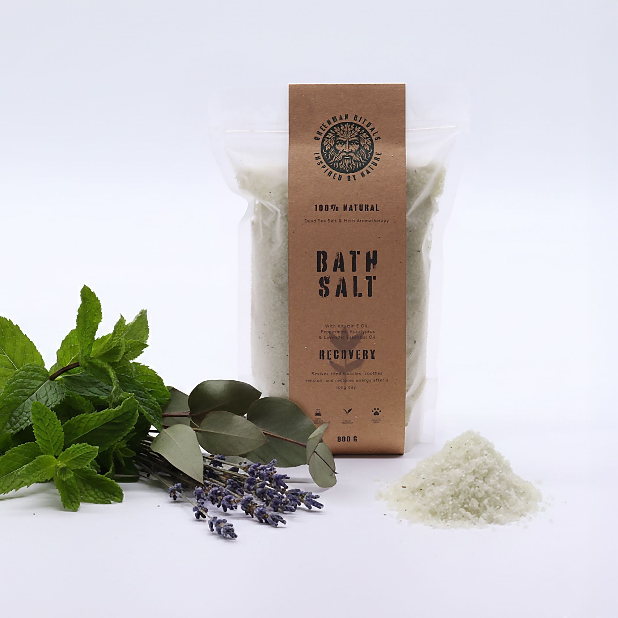 Greenman Rituals Menthol Aromatherapy Epsom Bath Salt – Recovery Greenman Rituals Bath Salts