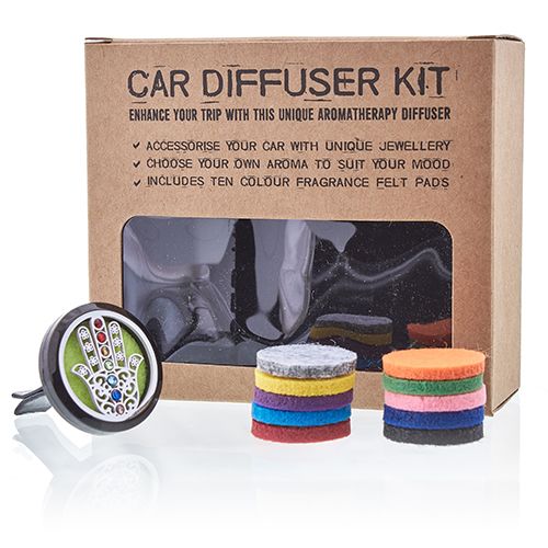 Car Diffuser Kit - Hamsa - 30mm Aromatherapy Car Diffuser Kit