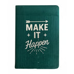 Dark Green Velvet Notebook - 80 pages - Make It Happen Wellness & Gratitude Notebooks