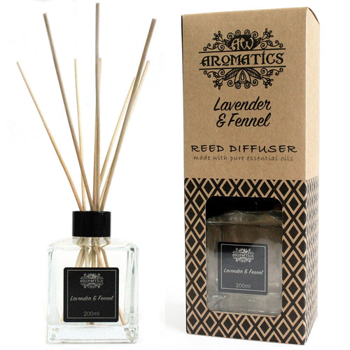200ml Lavender & Fennel Essential Oil Reed Diffuser Pure Essential Oils Reed Diffusers - 200ml