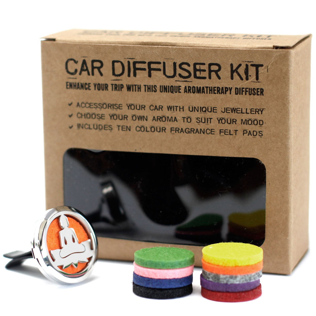 Car Diffuser Kit - Lotus Buddha- 30mm Aromatherapy Car Diffuser Kit