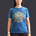 Medium Stone Washed T-Shirt - Hamsa - Blue Stonewashed Nomad Sari T-Shirts