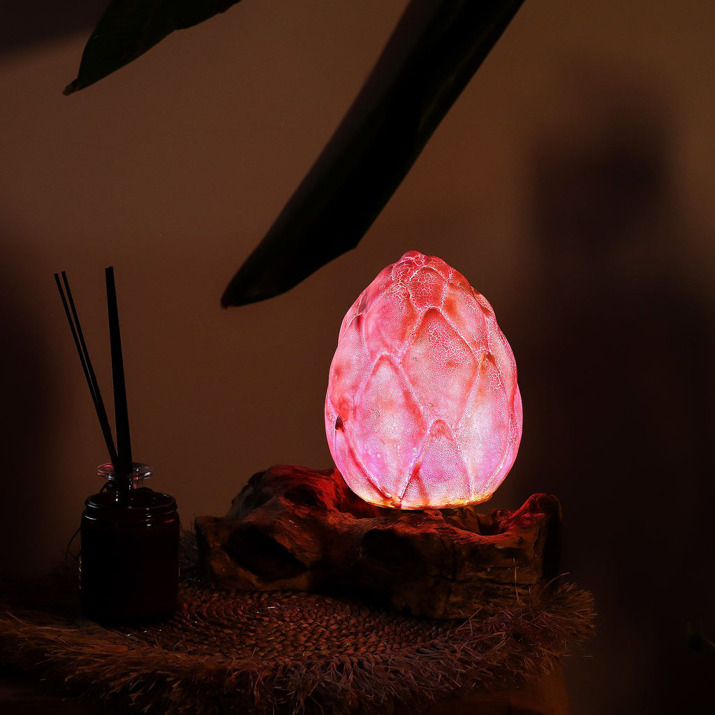 DriftGlow Lamp Crackle Lotus Flower Shade - Purple DriftGlow Lamps