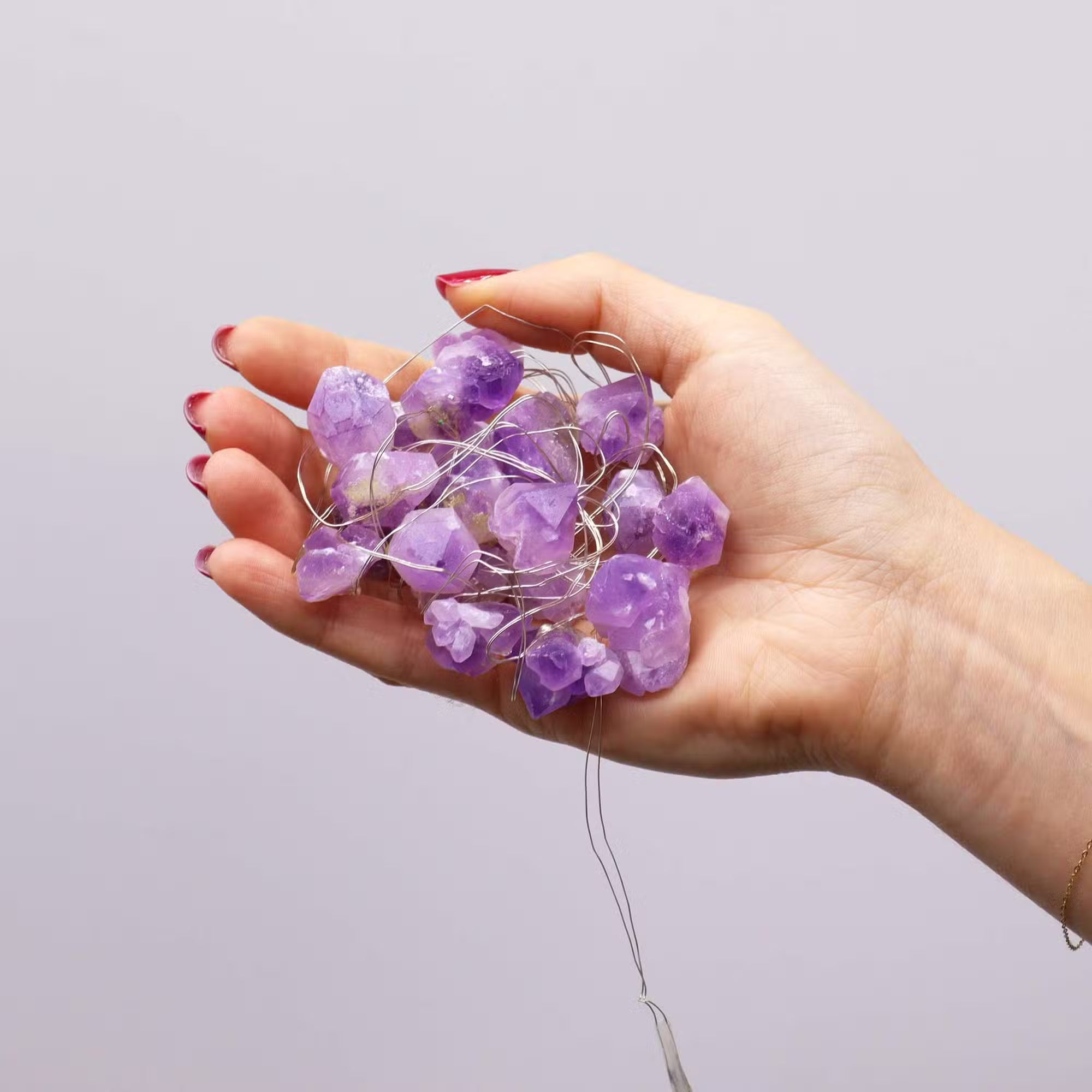 Gemstone Enchantment Lights - Amethyst Gemstones