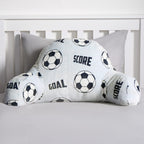 Kids Football Fleece Cuddle Cushion - Grey Cushion