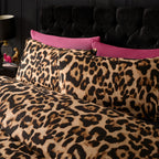 Leopard Print Duvet Cover Set - Natural Bedding