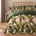 Tropical Foliage Reversible Duvet Cover Set - Green Bedding