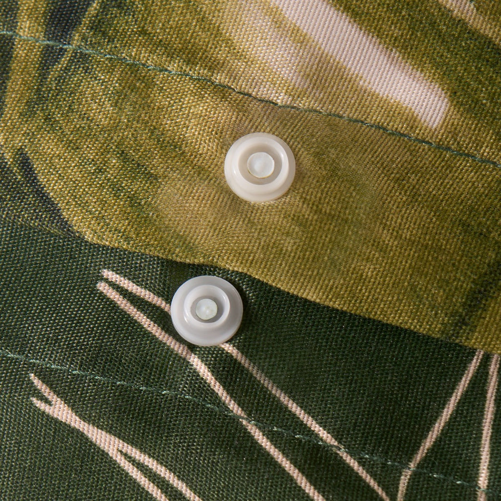 Tropical Foliage Reversible Duvet Cover Set - Green Bedding