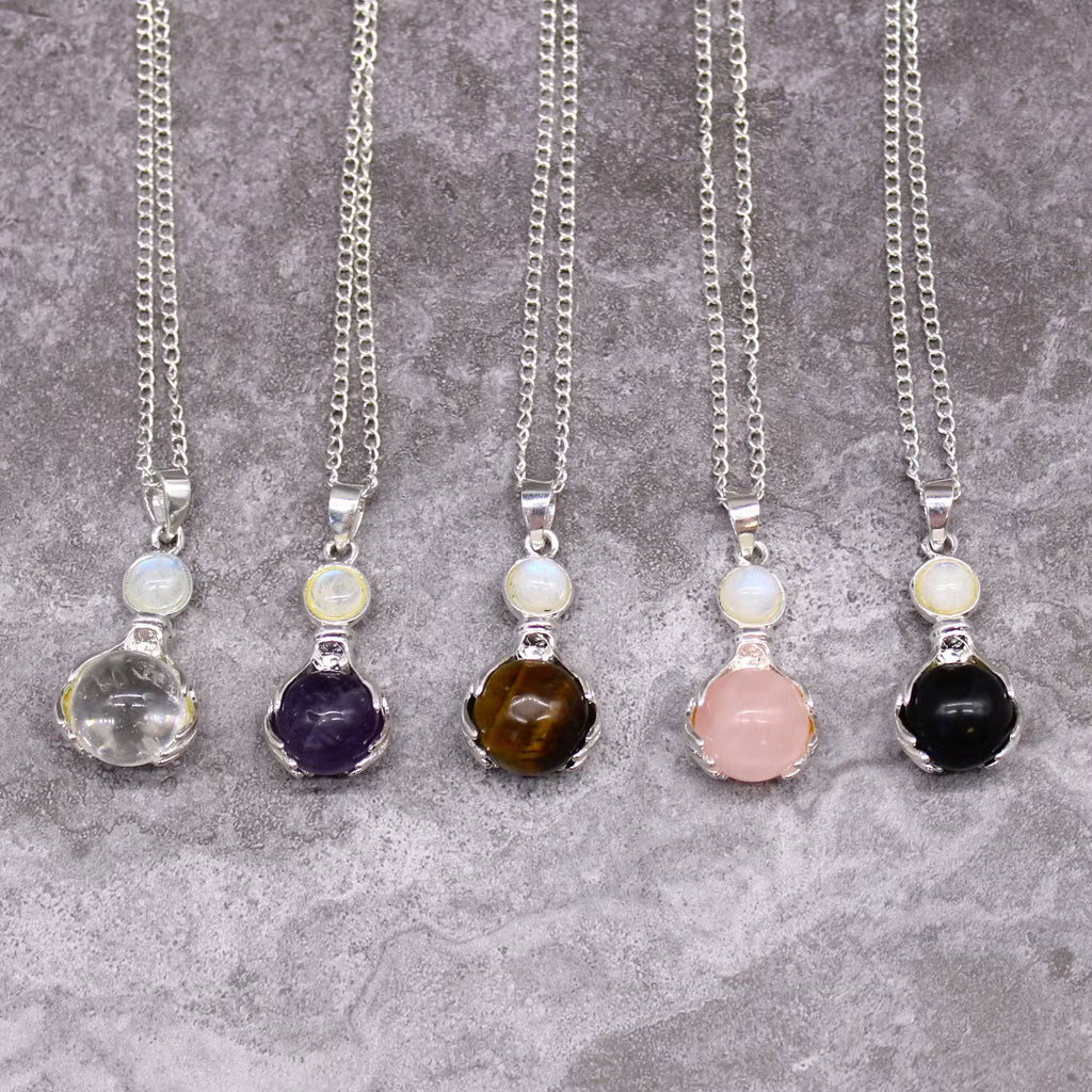 Gemstone Healing Hands Pendants Necklace