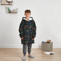 Gaming Print Hoodie Blanket, Kids - Black Hoodie