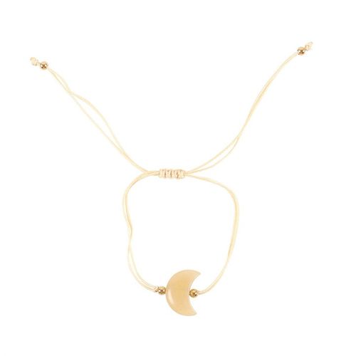 Be Brave Yellow Jade Crystal Moon Bracelet Bracelet
