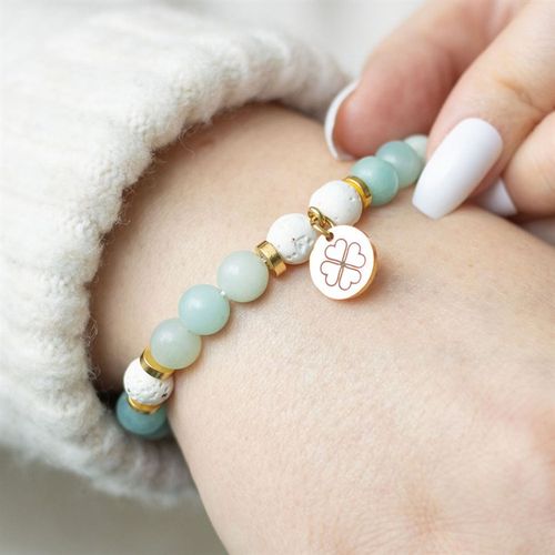Abundance Amazonite Crystal Essential Oil Bracelet Bracelet