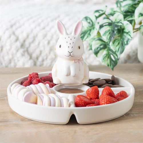 Bunny Chip & Dip Snack Dish Dish