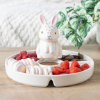 Bunny Chip & Dip Snack Dish Dish
