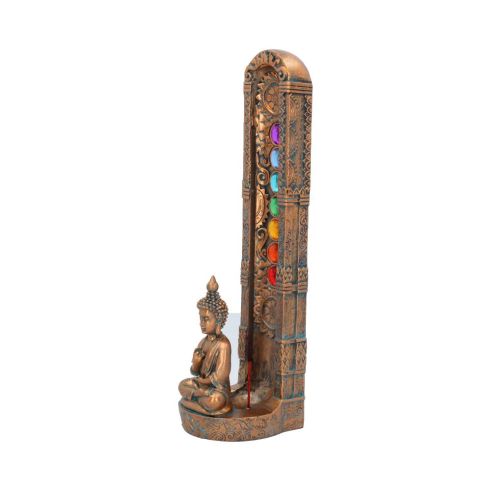 Bronzed Buddha Ascending Chakras Incense Burner 23.5cm Incense burner