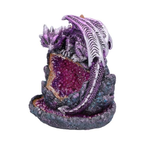 Crystalline Protector Purple Dragon Geode Backflow Incense Burner Incense burner