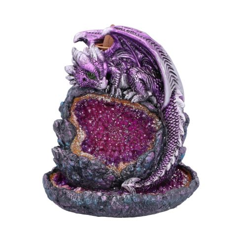 Crystalline Protector Purple Dragon Geode Backflow Incense Burner Incense burner